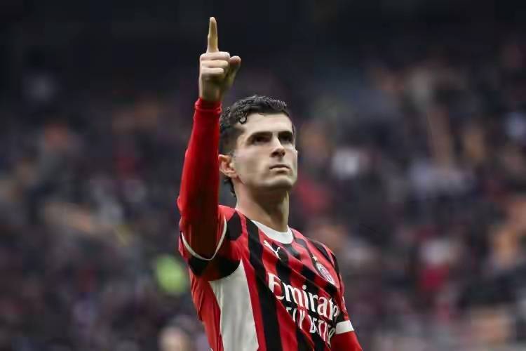 意甲媒体统计：普利西奇平均64分钟1球，超高效率冠绝意大利！联赛7球与劳塔罗并列榜首！